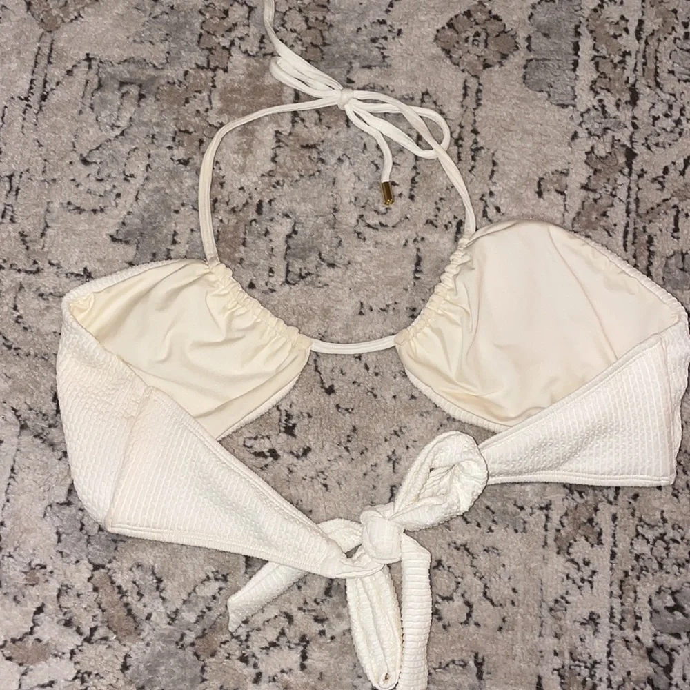 Monday Swimwear Cream Crochet Bikini Top
